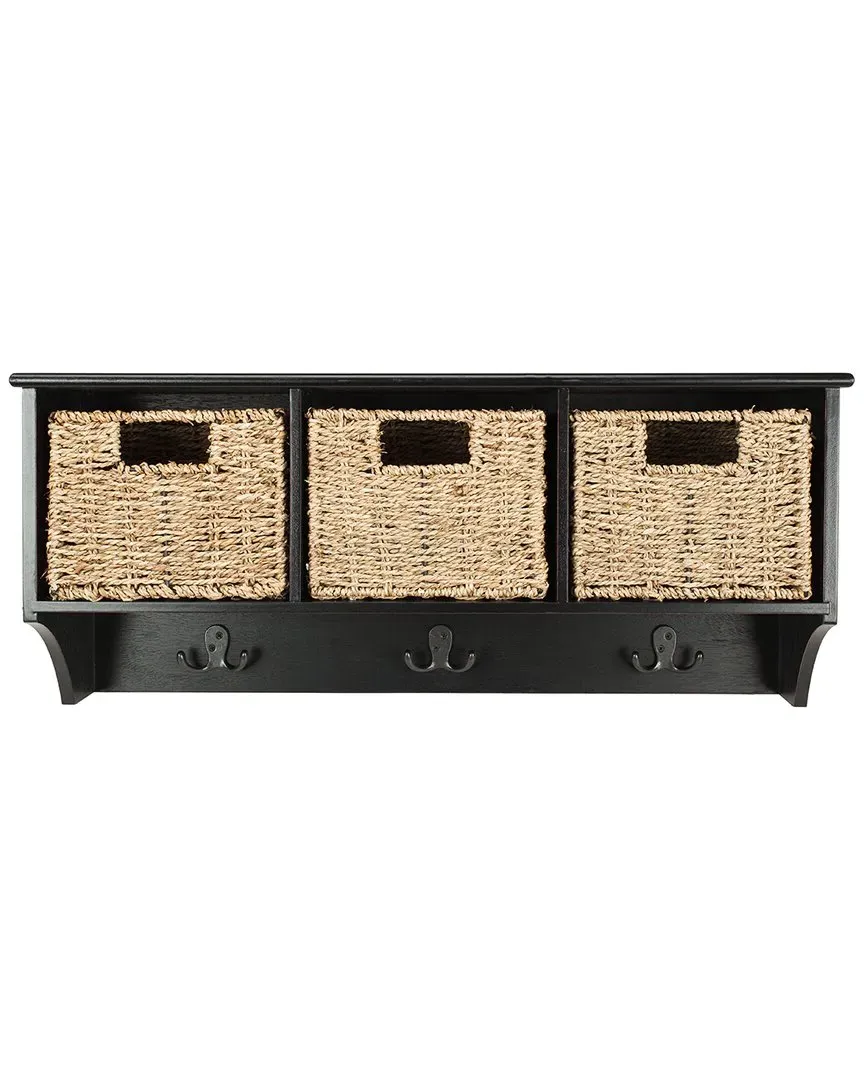 Finley 3 Basket Wall Rack - Black image