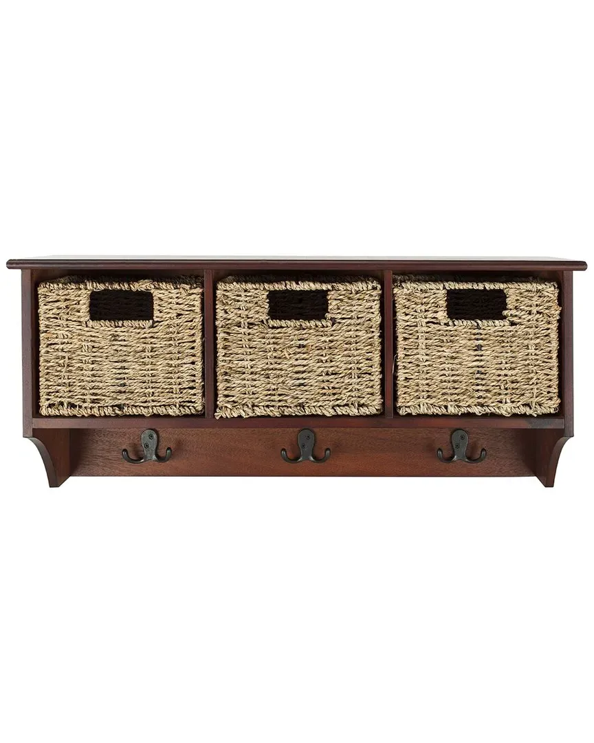 Finley 3 Basket Wall Rack - Red