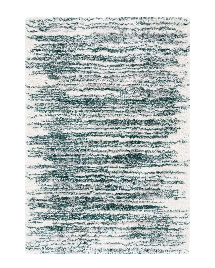 Fontana Shag Power Loomed Rug - Green, Polypropylene