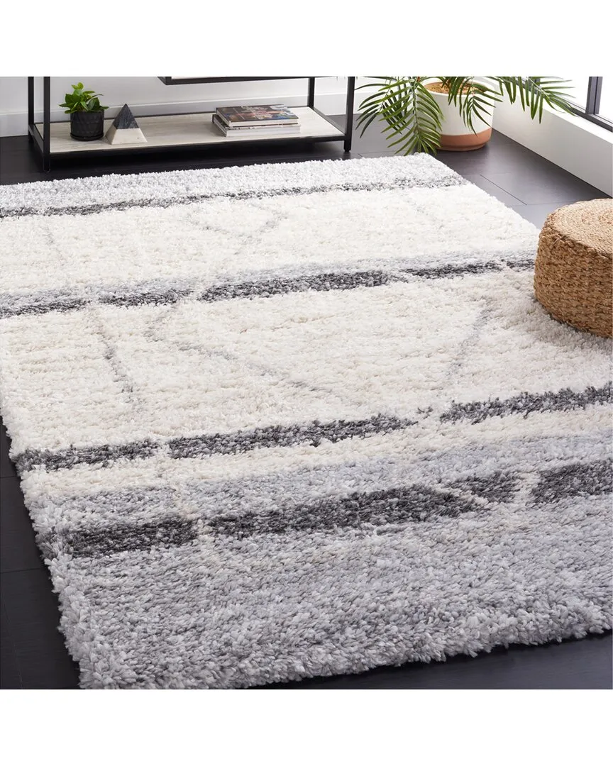 Fontana Shag Power Loomed Rug - Ivory, Polypropylene