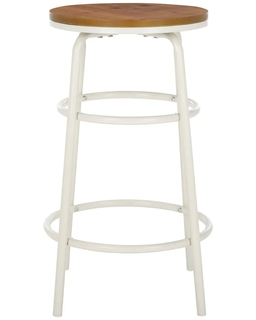 Ford Counter Stool - Natural Brown, White Metal image