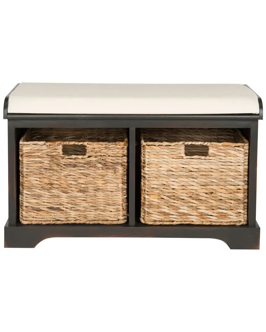 Freddy Wicker Storage Bench - Brown, Pine