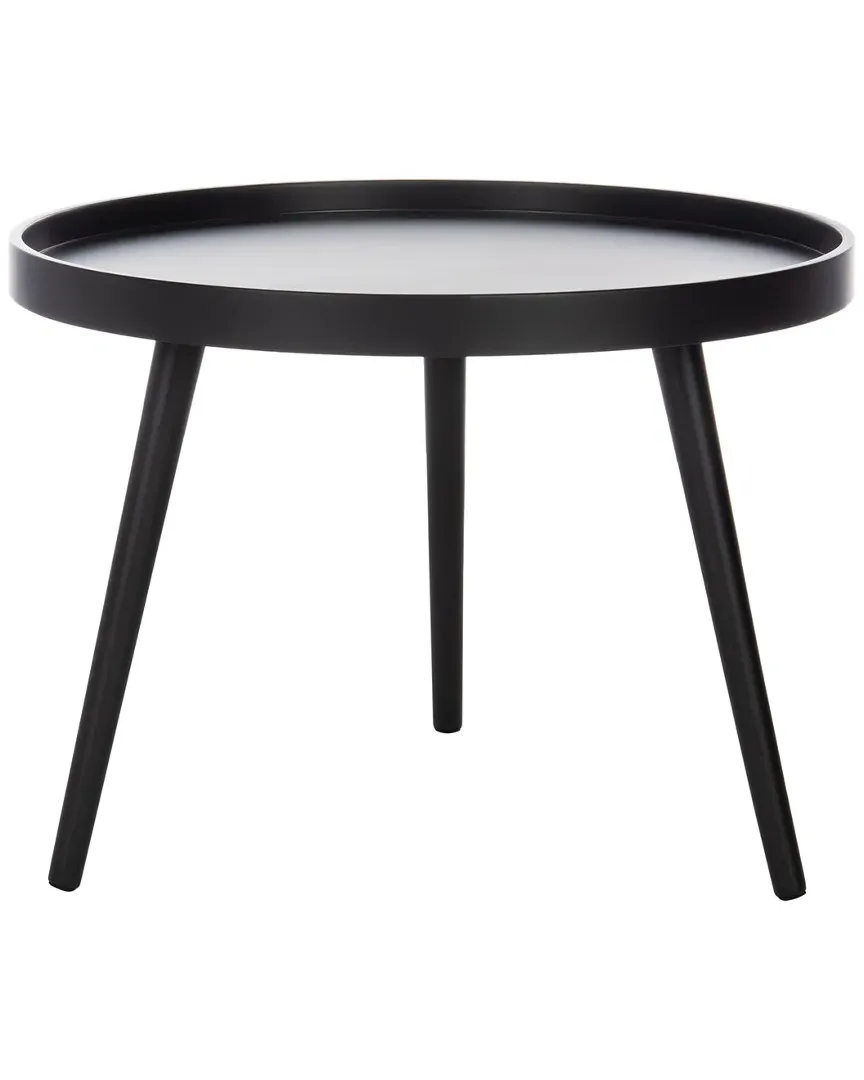 Fritz Round Tray Top Side Table - Black, MDF