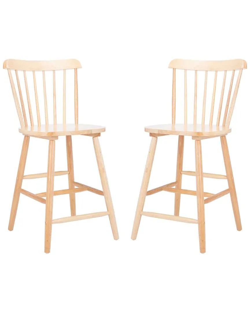 Galena Counter Stools Set - Natural, Rubberwood