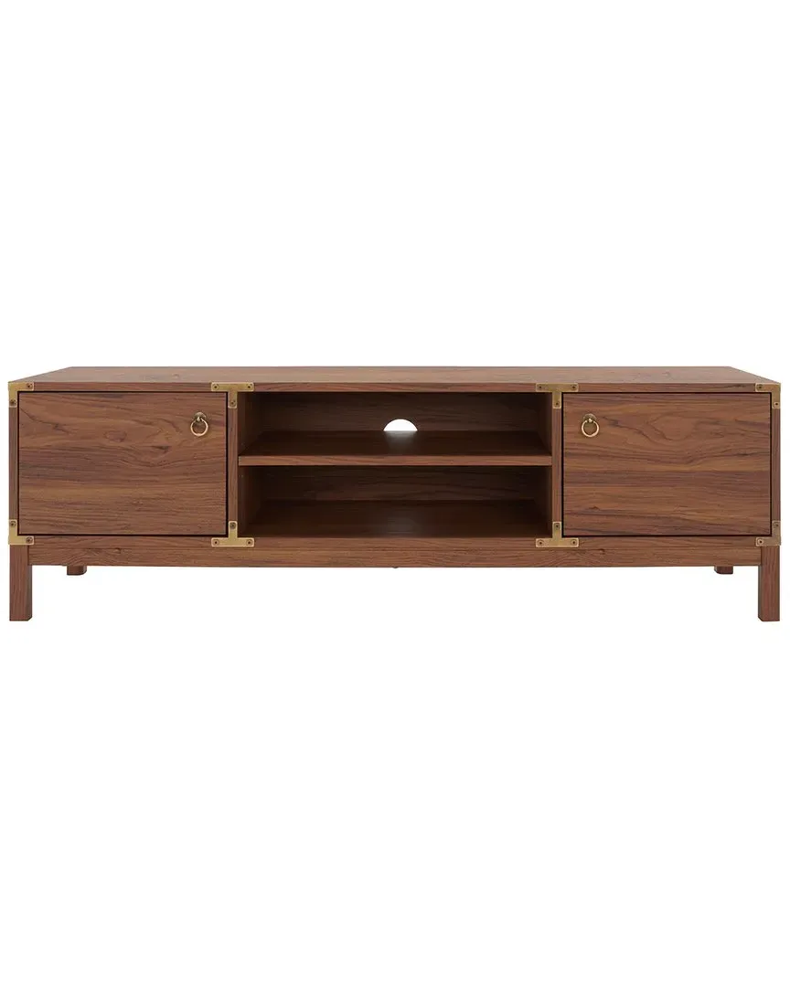 Galio 2-Door Media Stand with Shelf - Walnut