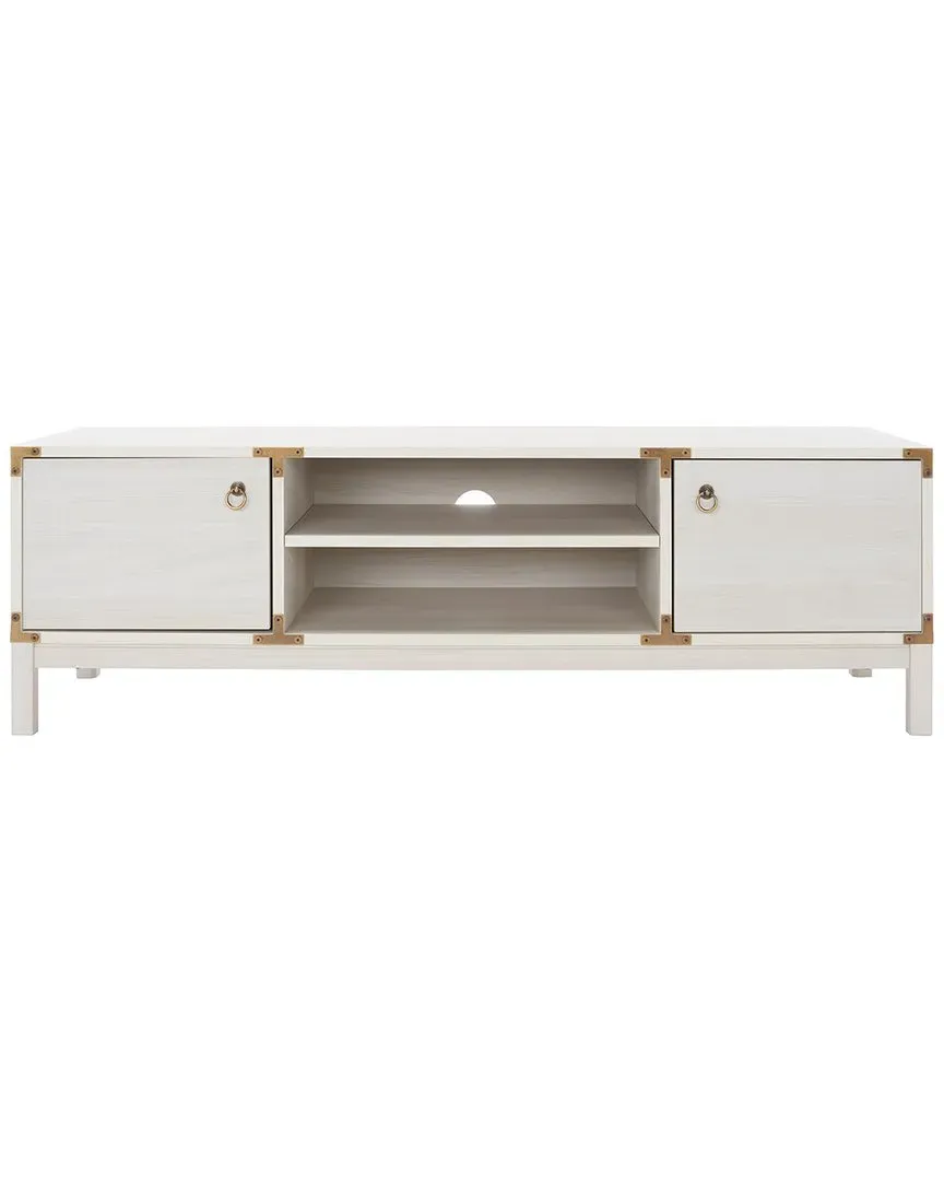 Galio 2-Door Media Stand with Shelf - White