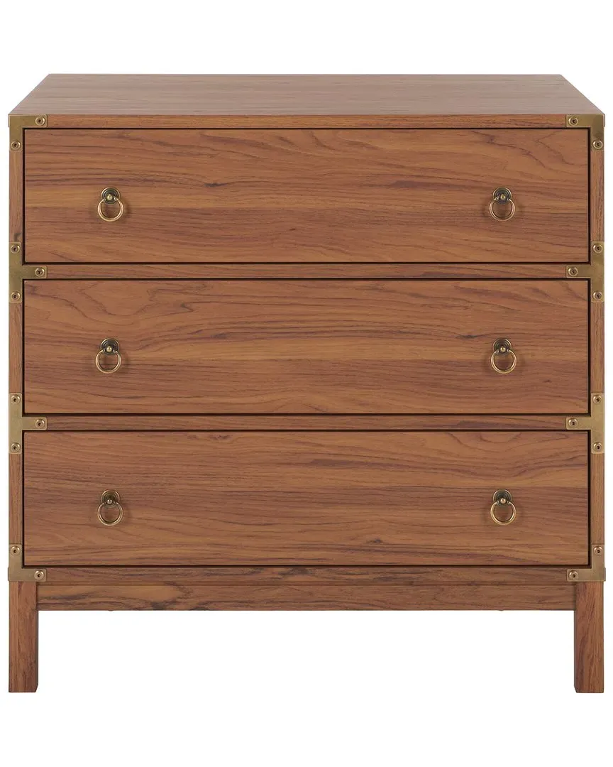 Galio 3-Drawer Chest - Brown, Walnut Veneer image