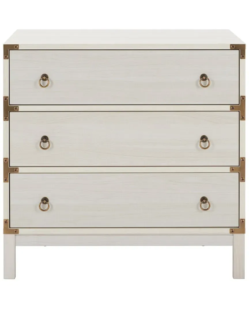 Galio 3-Drawer Chest - White, White Veneer