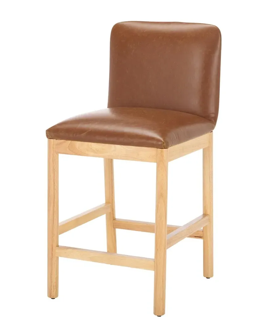Gavril Counter Stool - Cognac, Faux Leather image