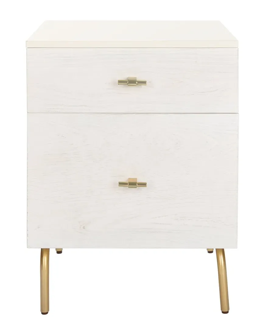 Genevieve 2-Drawer Nightstand - Cream, Wood
