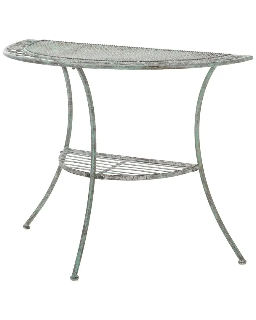Genson Halfmoon Console Table - Green, Metal image