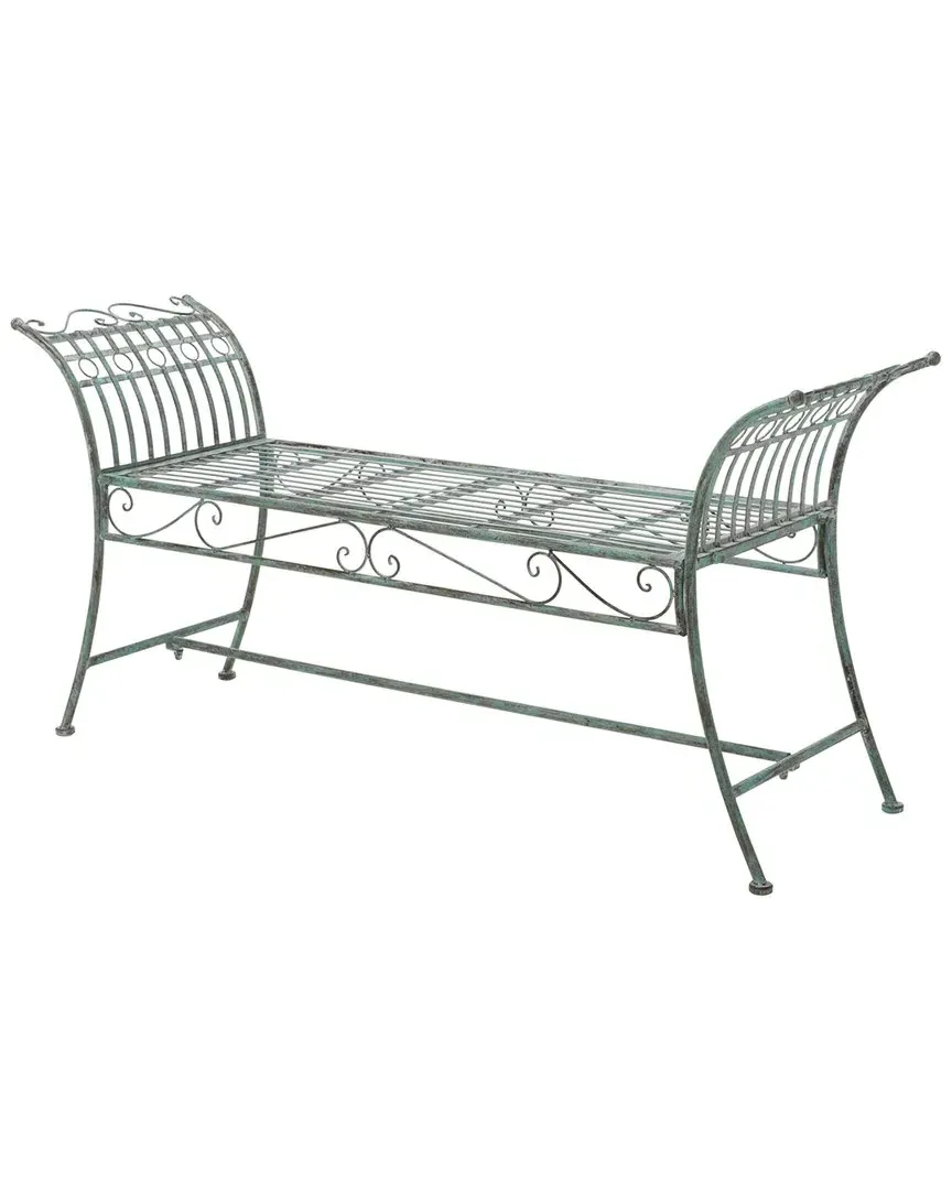 Hadley Indoor/Outdoor Bench - Antique Green, Metal image