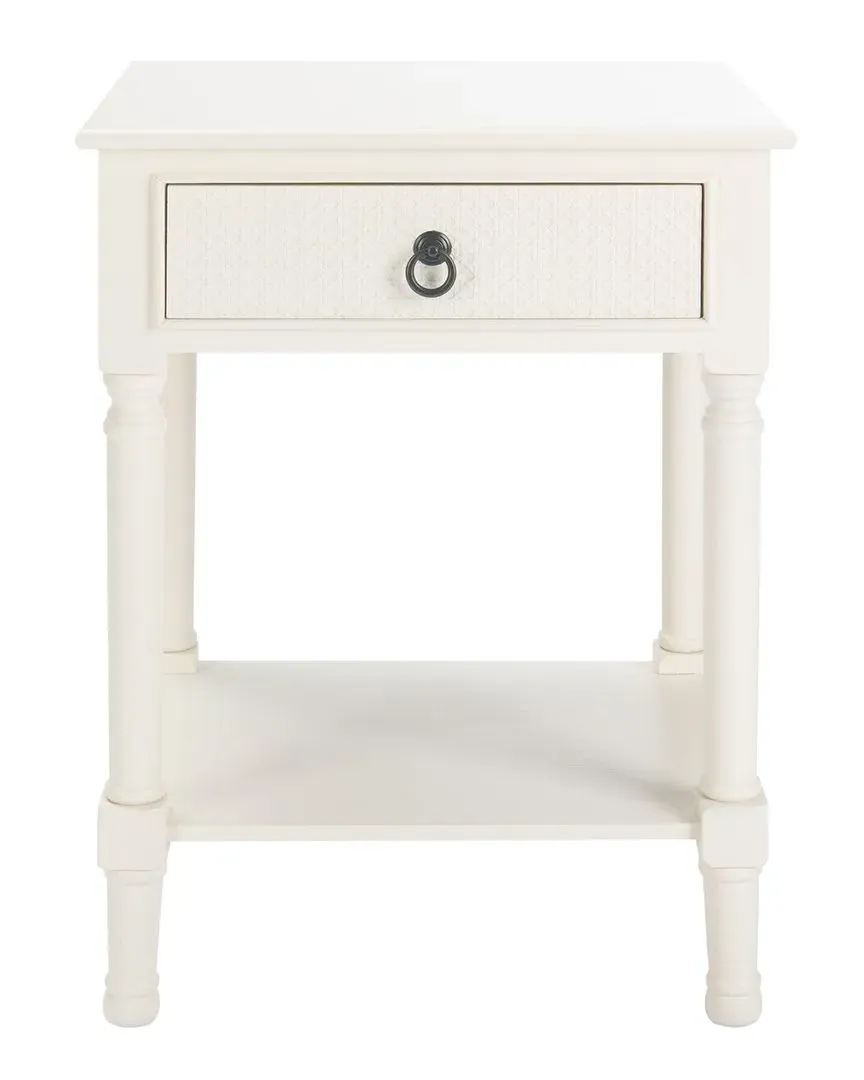 Haines 1-Drawer Accent Table - White, Pine