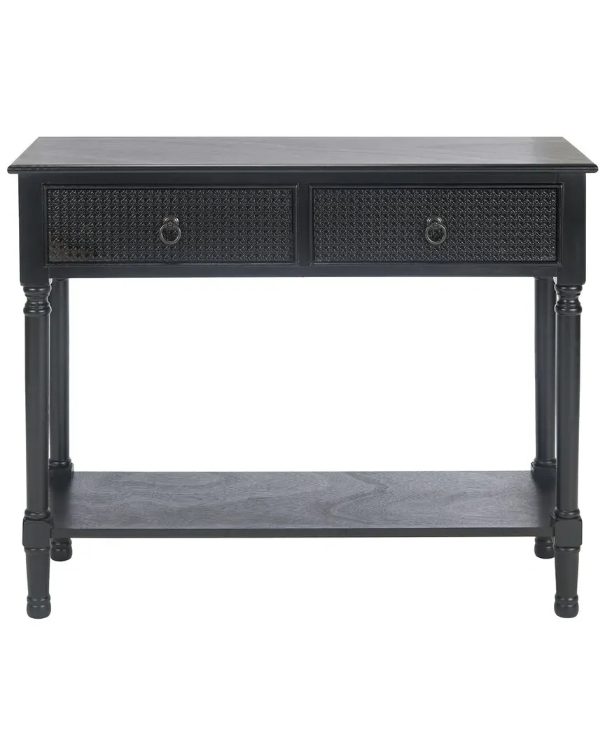 Haines 2-Drawer Console Table - Black, Pine