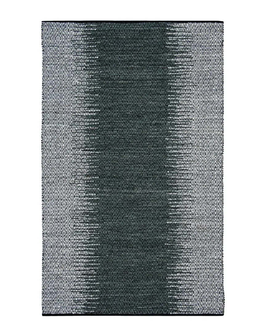 Hand-Woven Rug - Light Grey, Leather