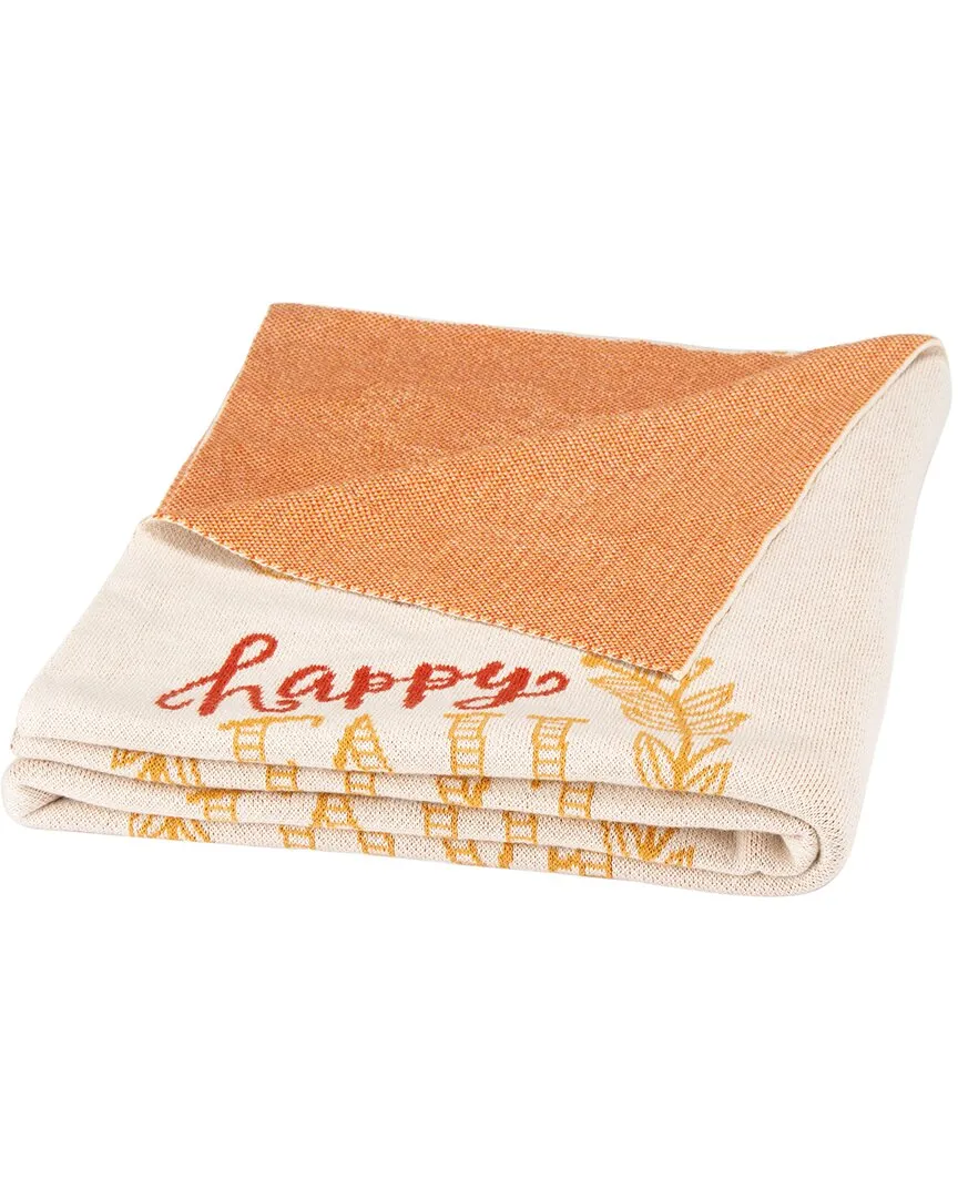 Happy Fall Throw - Orange, Cotton image