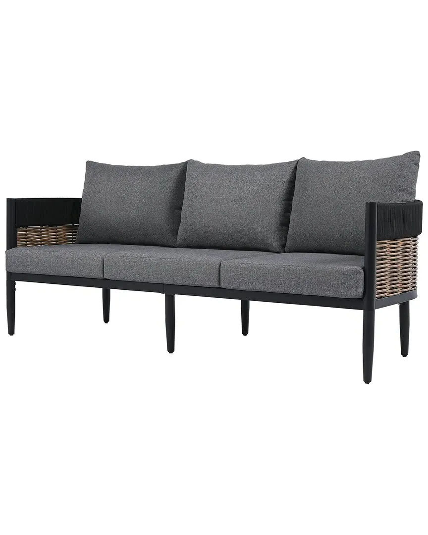 Harrison 3-Seater Sofa - Black, Steel