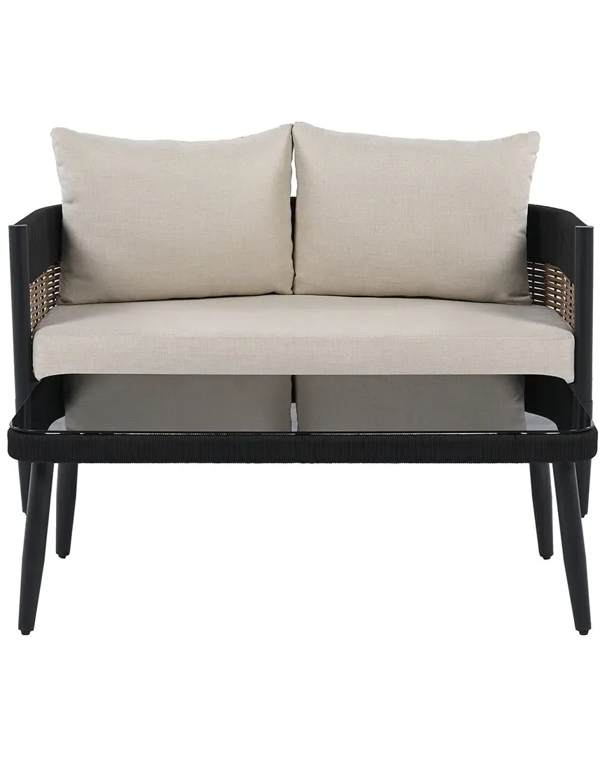 Harrison Bench & Table Set - Black, Steel