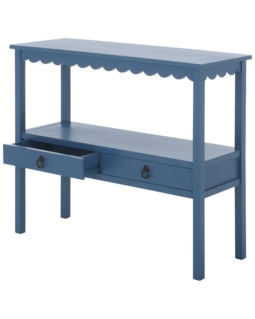 Haven 2-Drawer Console - Blue, Wood