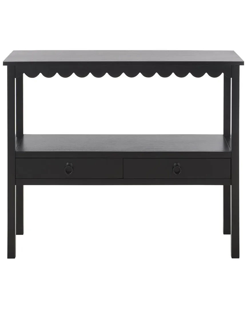 Haven 2-Drawer Console - Matte Black, Wood image