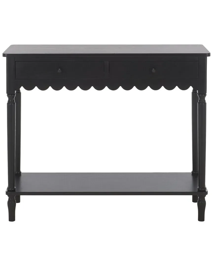 Haven 2-Drawer Small Console - Matte Black, Wood