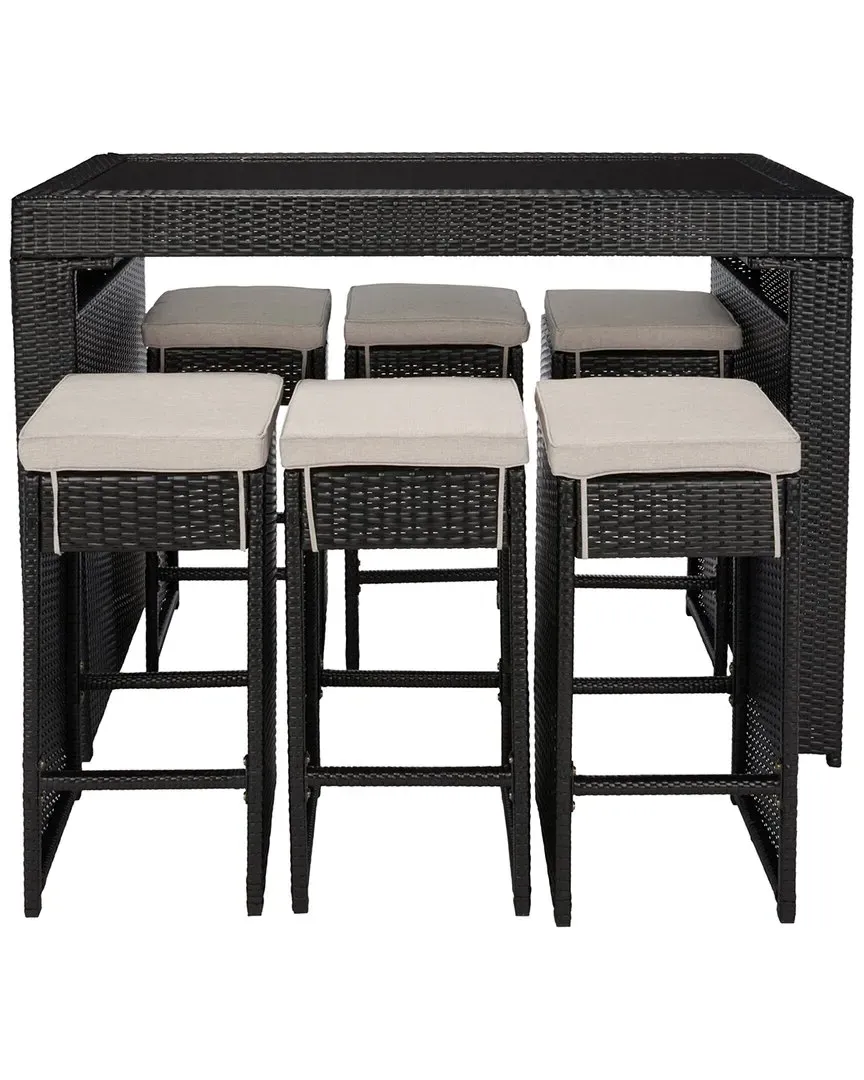 Horus Outdoor Counter Dining Set - Black image