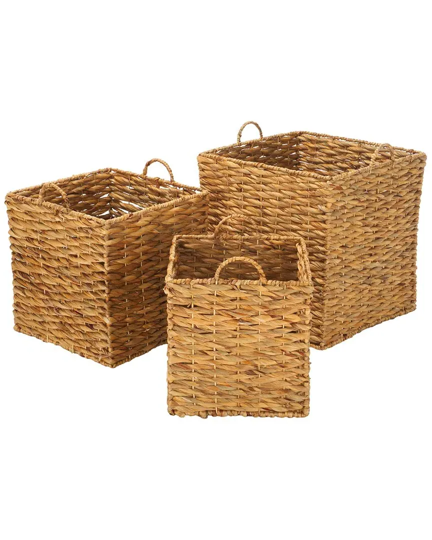 Howell Set of 3 Storage Baskets - Natural, Water Hyacinth