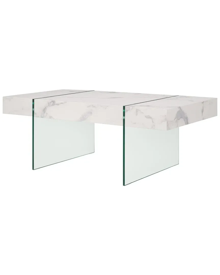 Jacob Rectangular Coffee Table - White, Wood