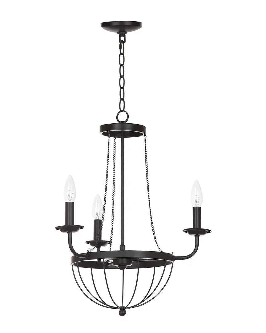 Jacques 18in Adjustable Chandelier - Black, Iron image