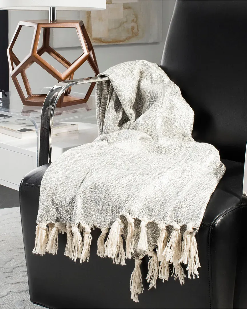 Jacqui Metallic Throw - Grey, Cotton image