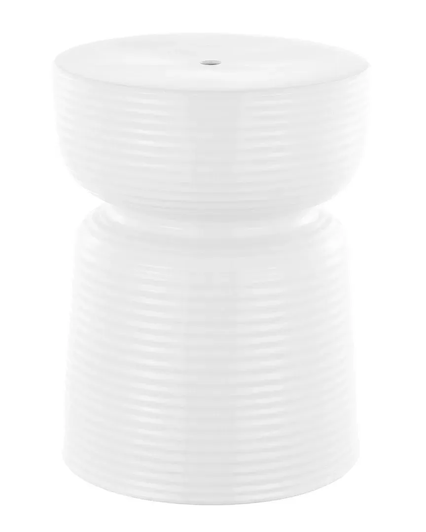 Johari Ceramic Garden Stool - White