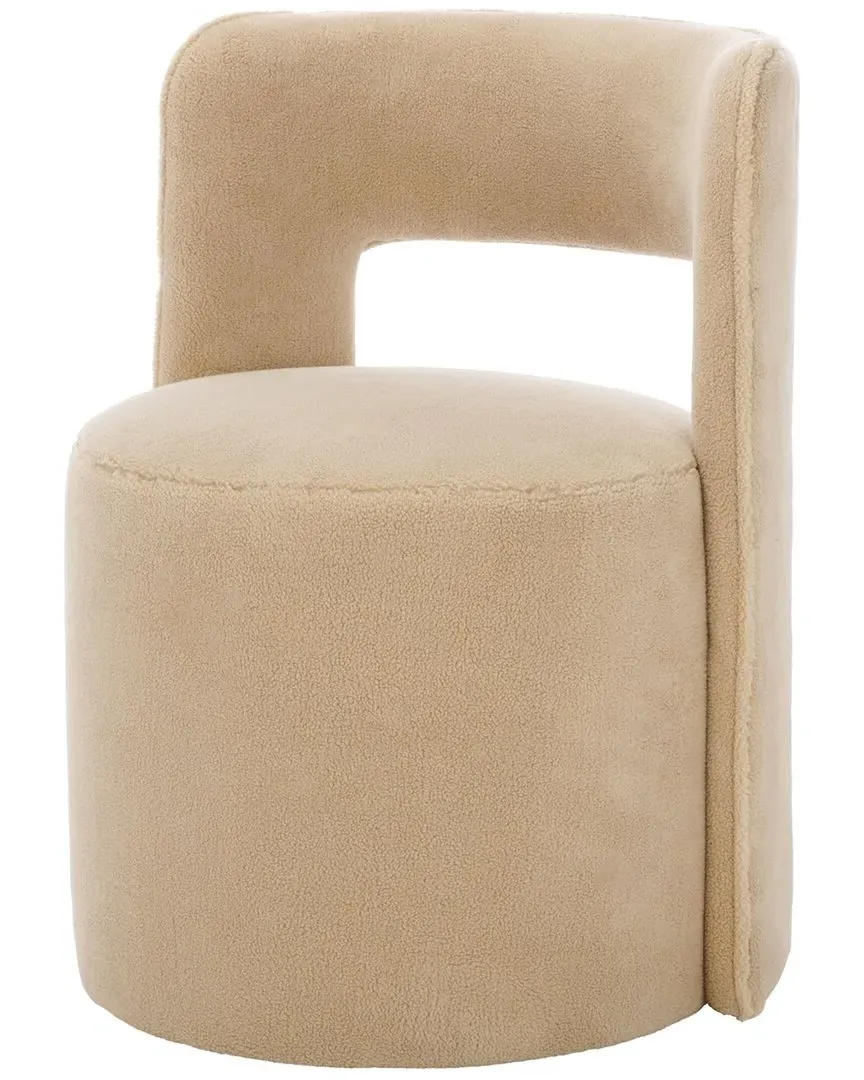 Jojo Accent Chair - Beige, Faux Shearling image