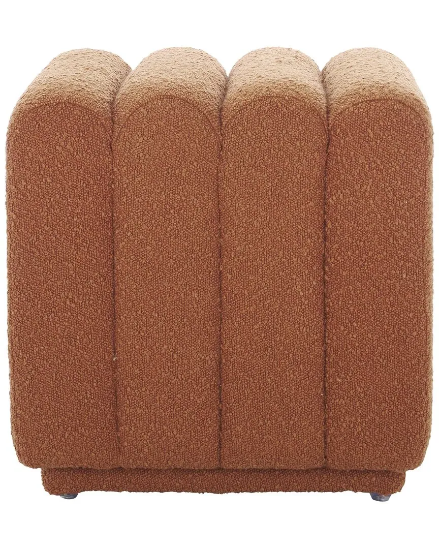 Joseph Square Ottoman - Rust, Boucle