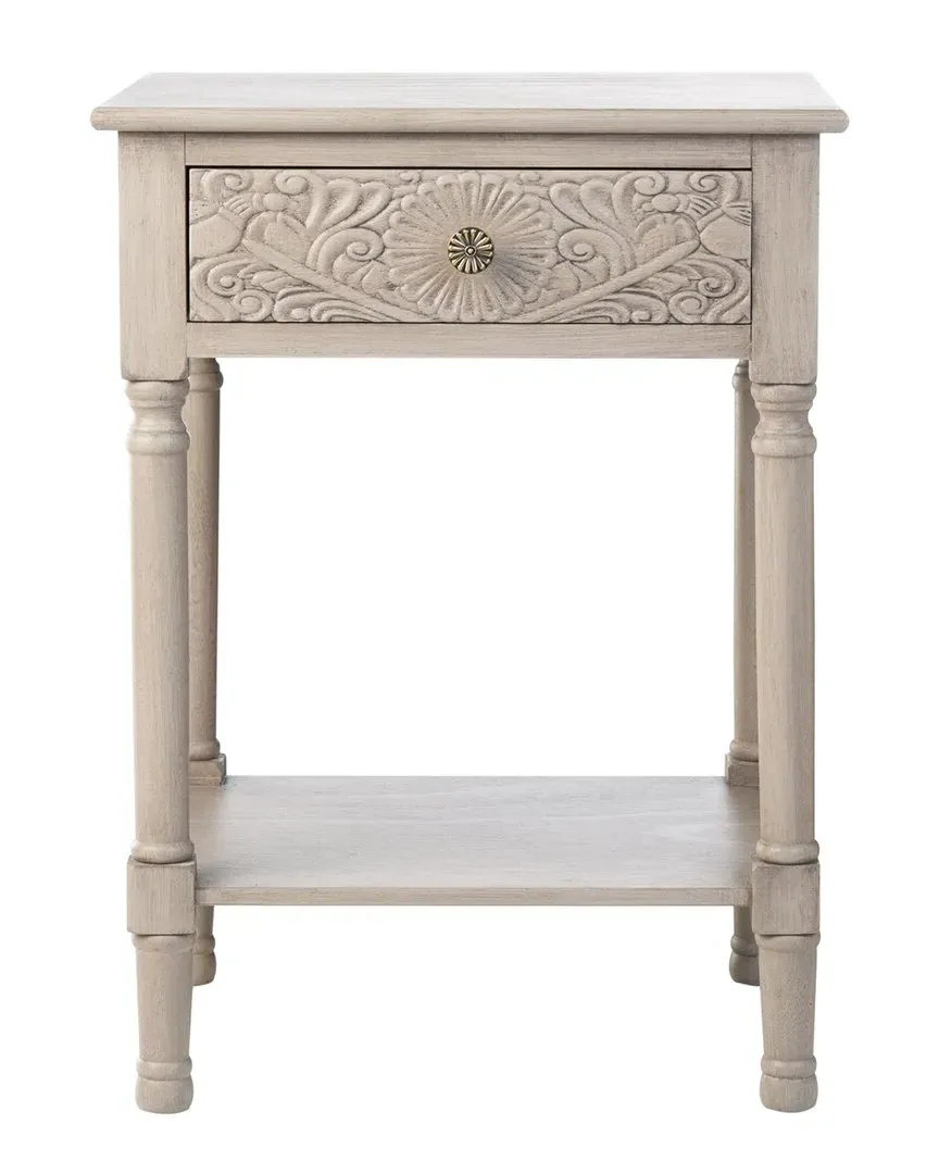 Josie 1-Drawer Accent Table - Greige
