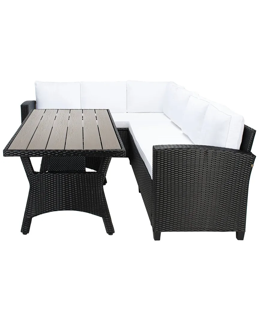Jovita 3-Piece Corner Set - Black, Wicker image