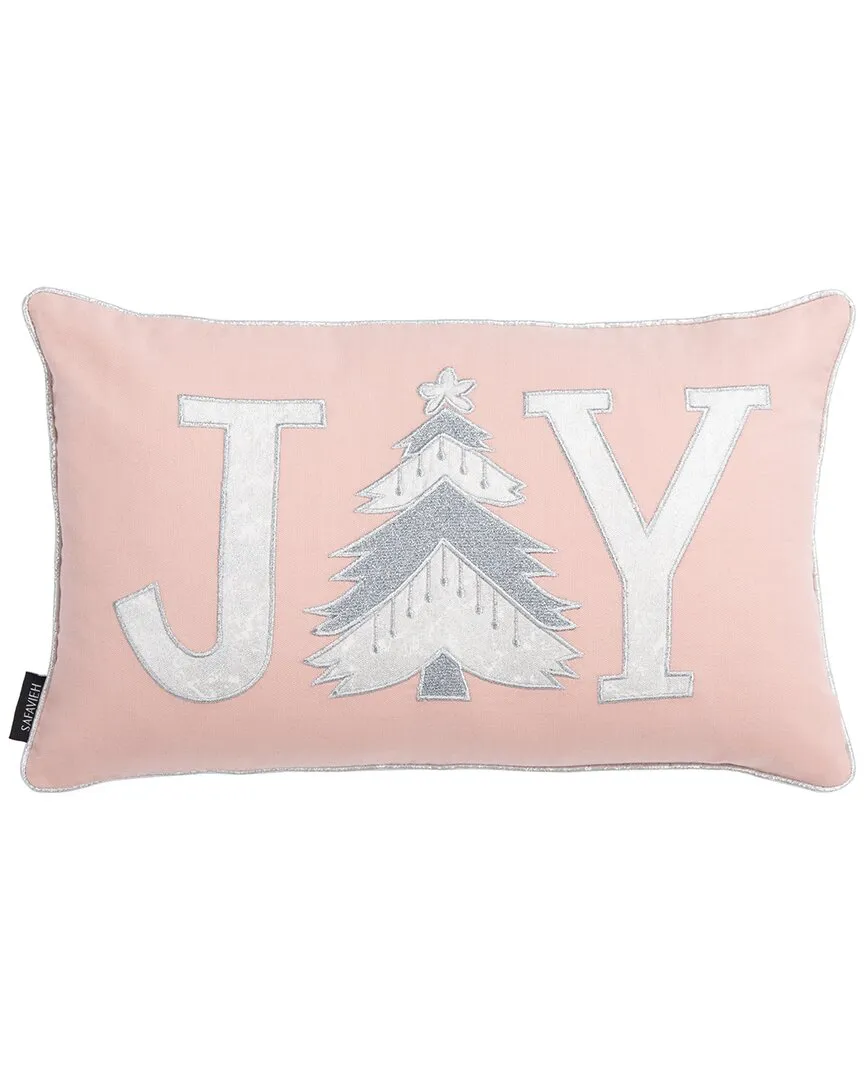 Joy Holiday Tree Pillow - Silver, Cotton