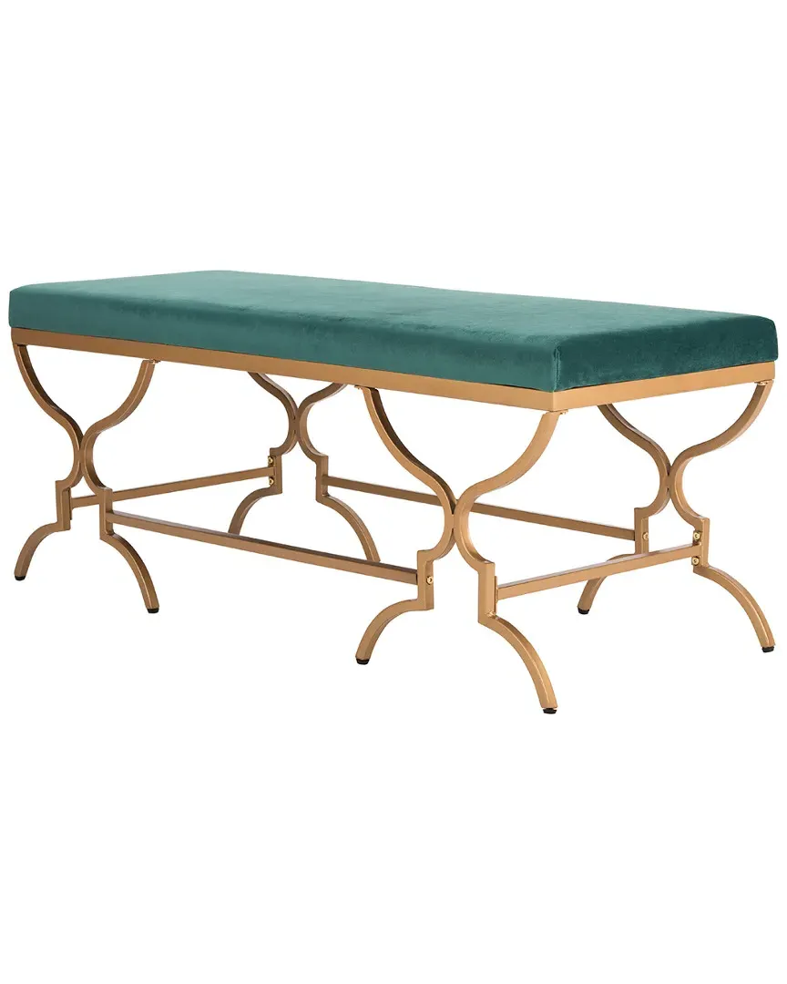 Juliet Rectangular Bench - Emerald, Gold image