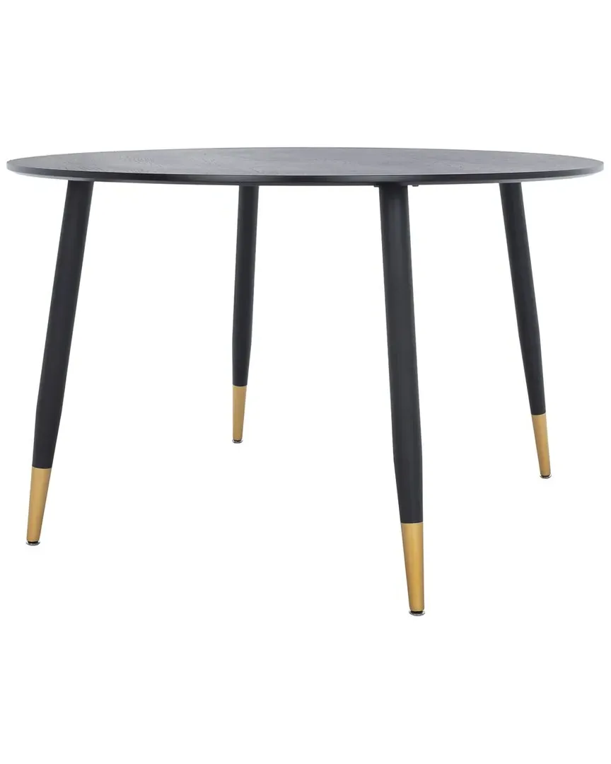 Kamala Round Dining Table - Black, Metal
