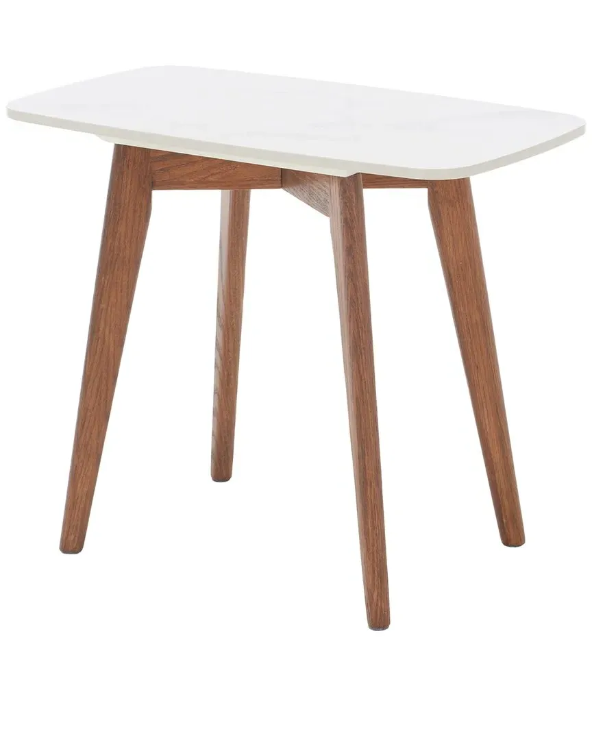 Karina Rectangular End Table - White, Oak image