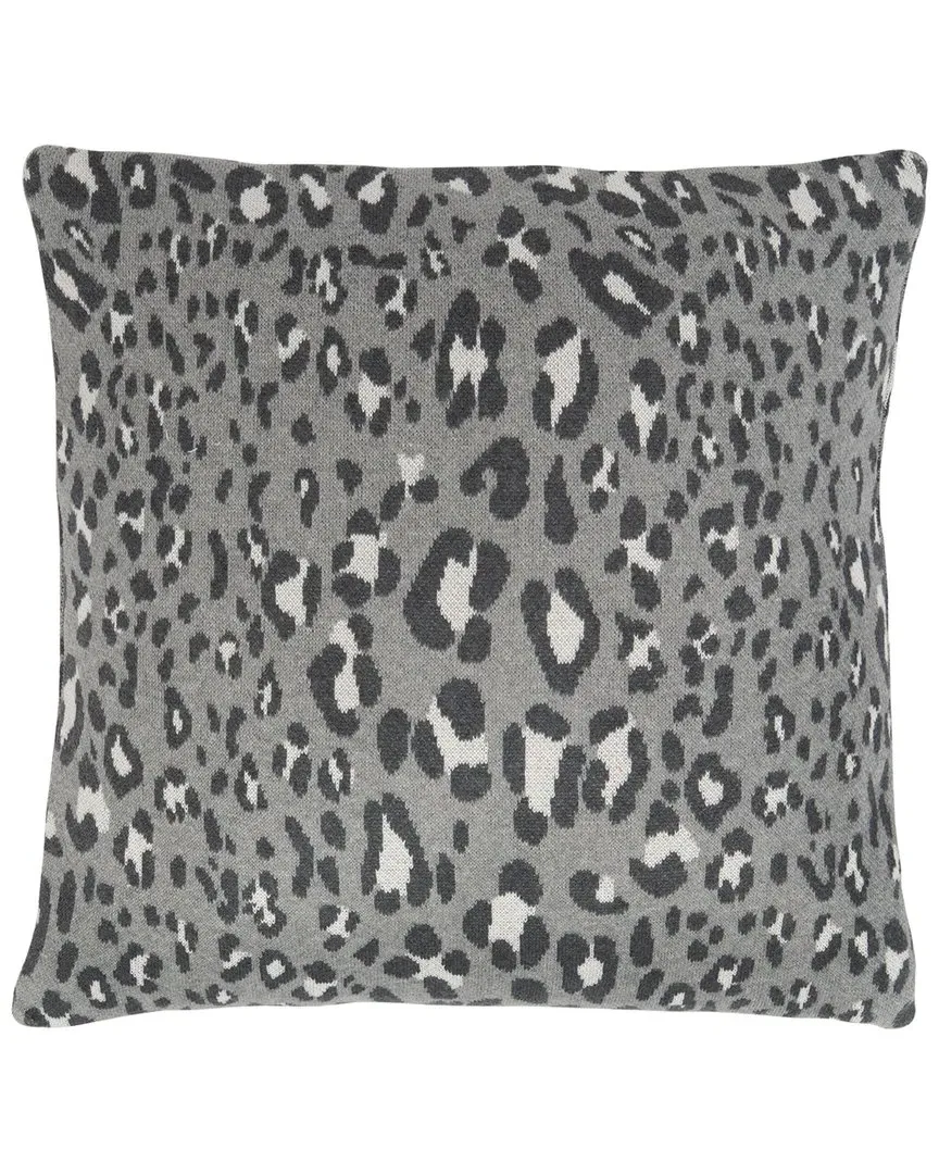 Kasya Leopard Print Pillow - Grey image