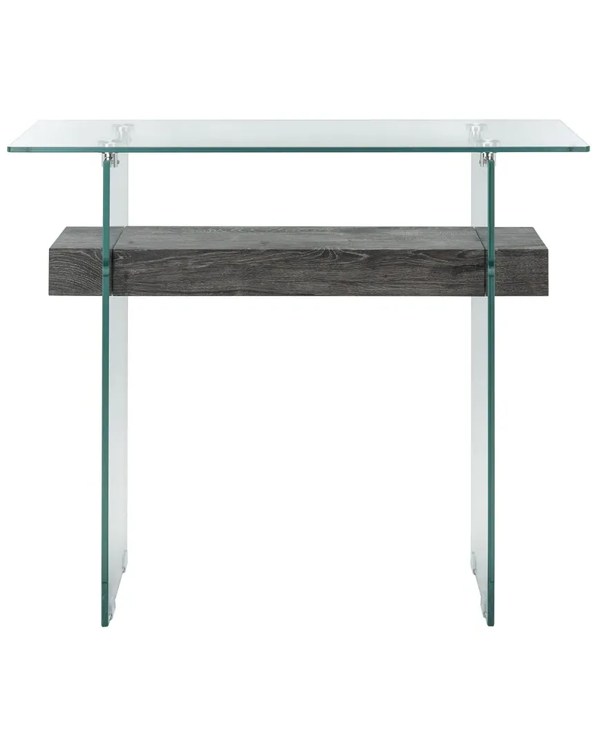 Kayley Console Table - Black Oak, Glass