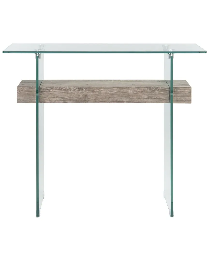 Kayley Console Table - Grey Oak, Glass