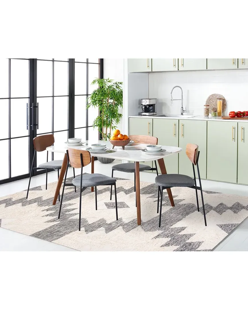 Kenya Hand Woven Rug - Black, Wool-Blend