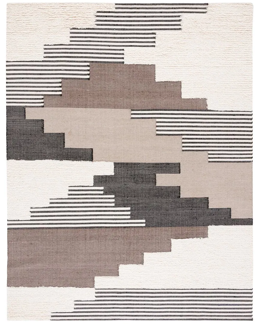 Kenya Hand Woven Rug - Black, Wool-Blend