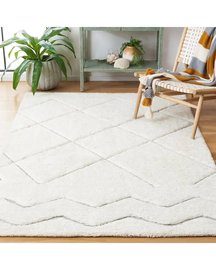 Kenya Hand Woven Rug - Ivory, Wool-Blend