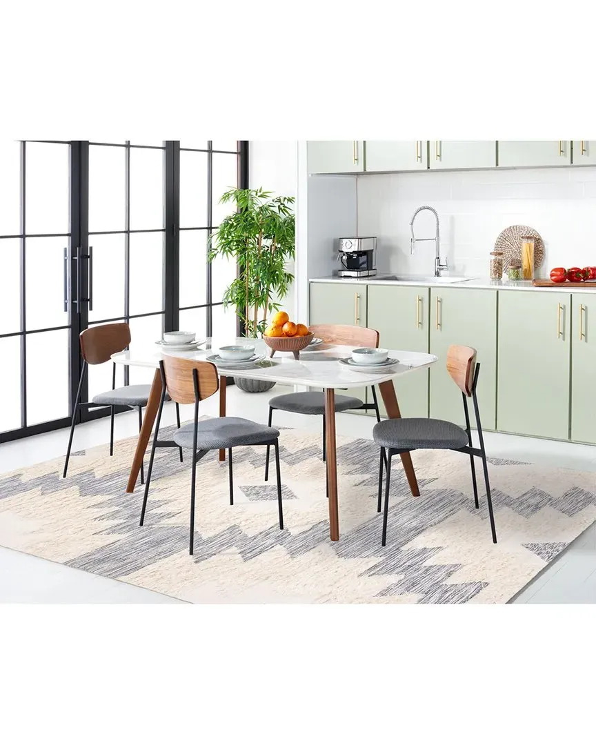 Kenya Hand Woven Rug - Navy, Wool-Blend