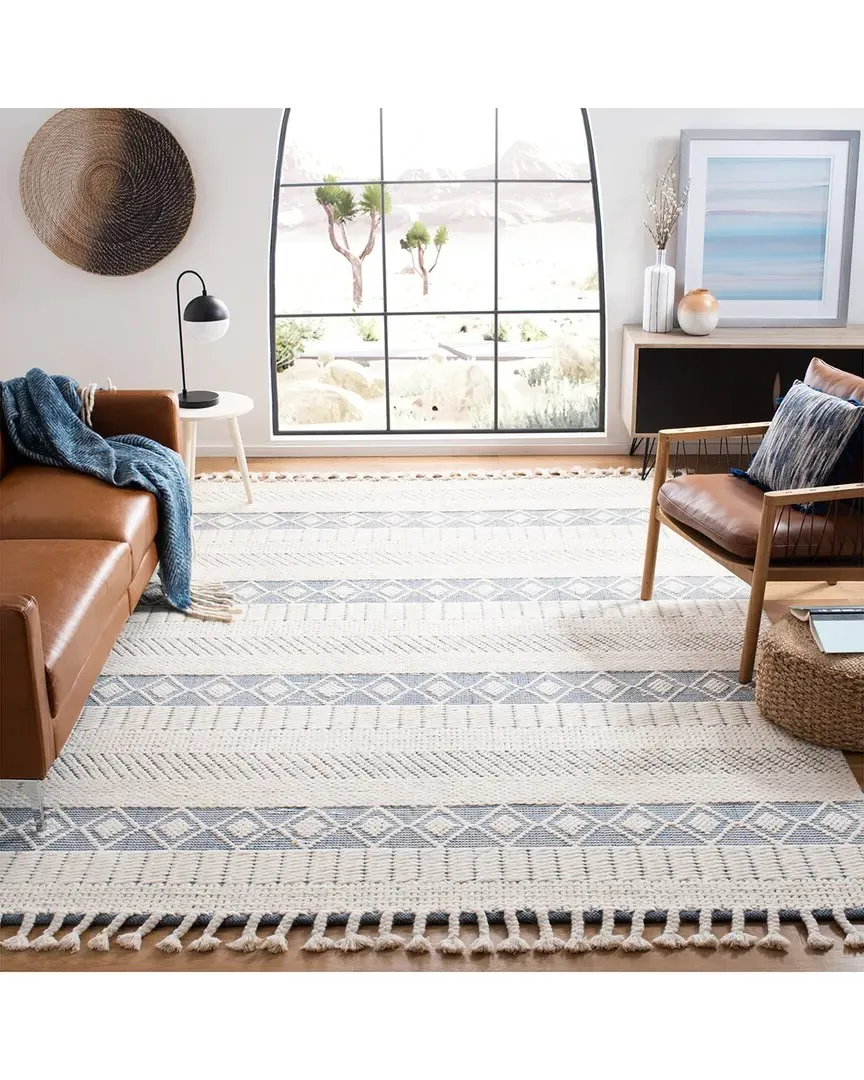 Kenya Hand Woven Wool Rug - Ivory