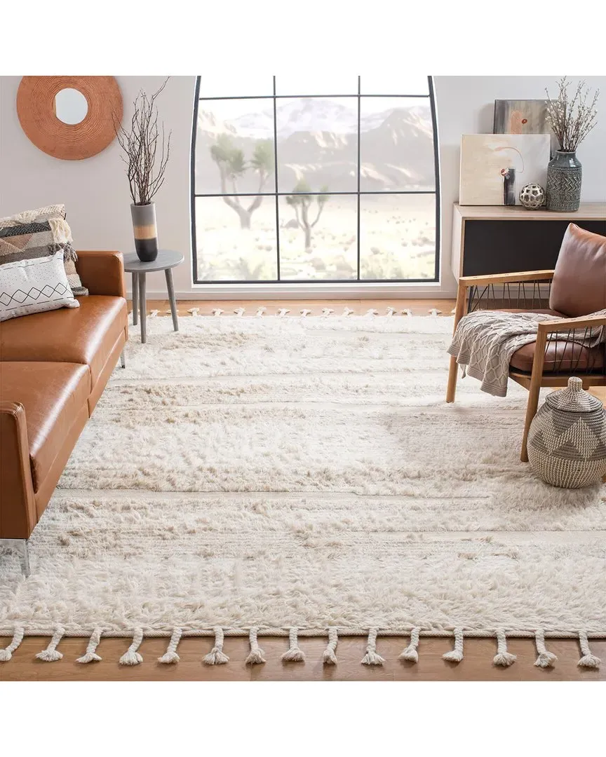 Kenya Hand Woven Wool Rug - Ivory