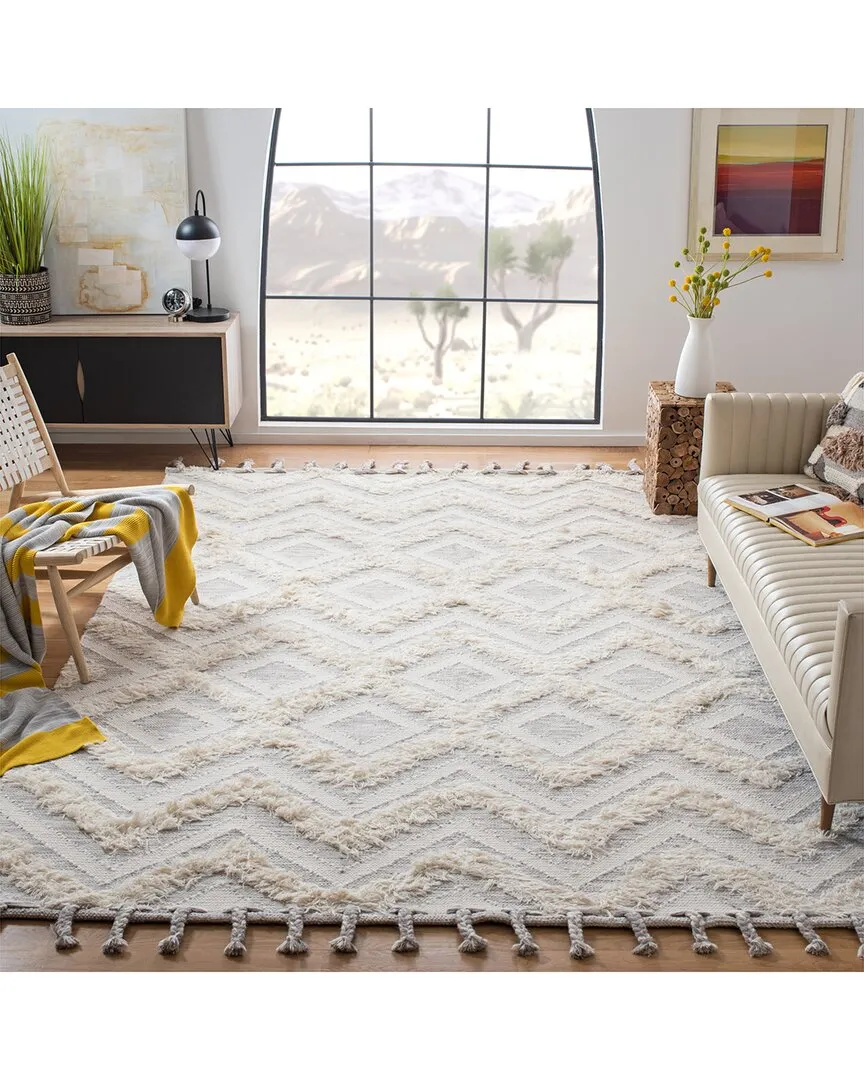 Kenya Hand Woven Wool Rug - Ivory