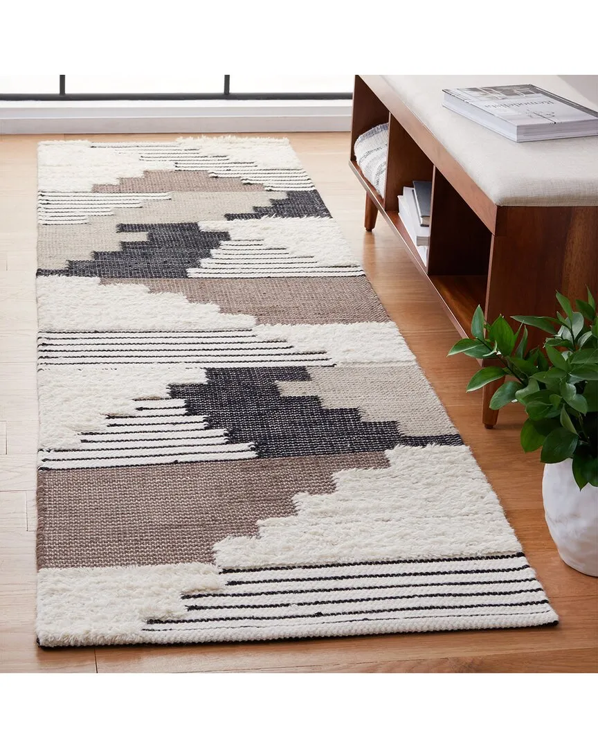 Kenya Handwoven Rug - Black, Wool-Blend